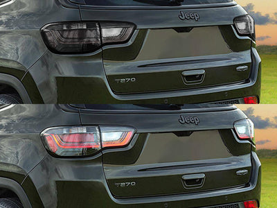compass Before and After Smoked Taillights