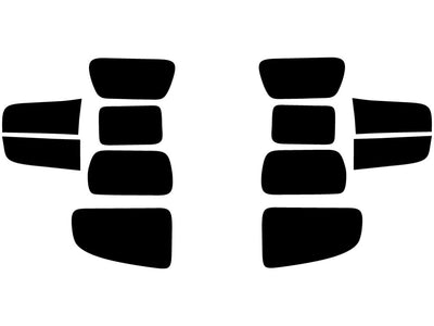gladiator (rubicon, mojave, overland) Precut Tail Light Tint Diagram