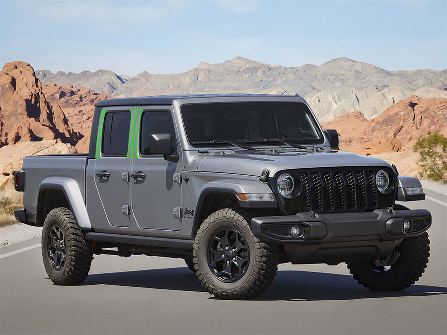 jeep gladiator 2020-2023 Pillar Post Trim Installation Location