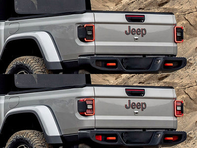 gladiator (rubicon, mojave, overland) Before and After Smoked Taillights