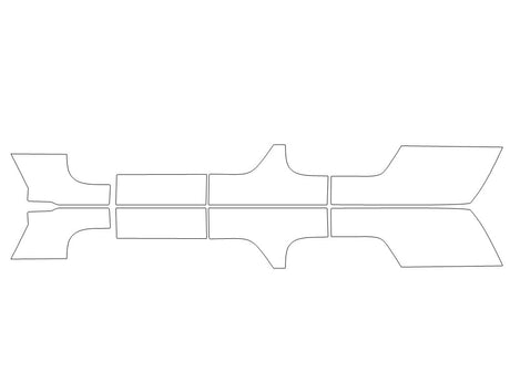 gladiator 3M Clear Bra Door Cup Precut PPF Diagram