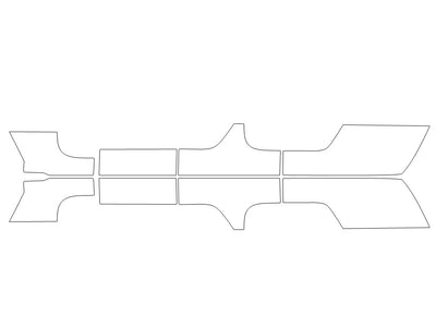 gladiator Avery Dennison Clear Bra Door Cup Precut PPF Diagram