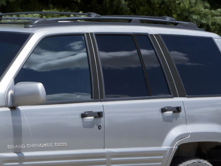 jeep grand cherokee 1993-2004 Matte Black Pillar Cover Diagram