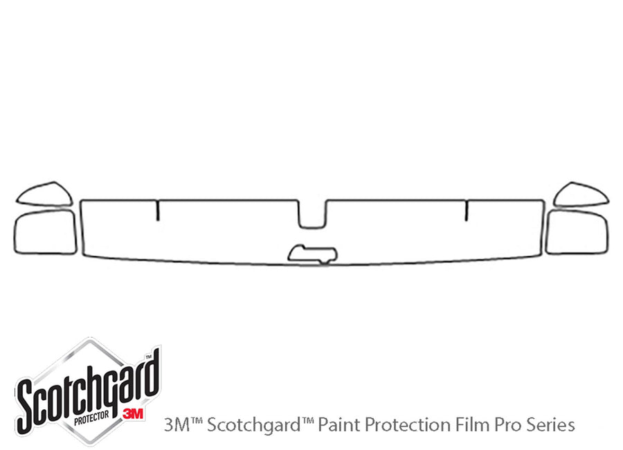 grand cherokee 3M Clear Bra Hood Precut PPF Diagram