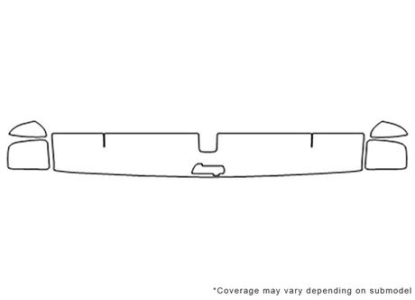 grand cherokee 3M Clear Bra Hood Precut PPF Diagram