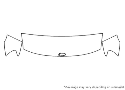 grand cherokee 3M Clear Bra Hood Precut PPF Diagram