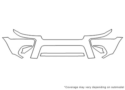 grand cherokee Avery Dennison Clear Bra Bumper Precut PPF Diagram