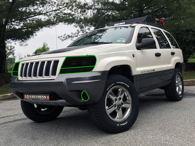 jeep grand cherokee 2004-2004 Headlight Tint Location