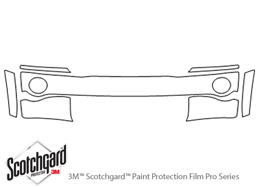 grand cherokee 3M Clear Bra Bumper Precut PPF Diagram
