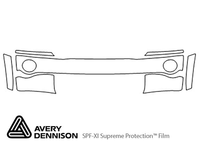 grand cherokee Avery Dennison Clear Bra Bumper Precut PPF Diagram