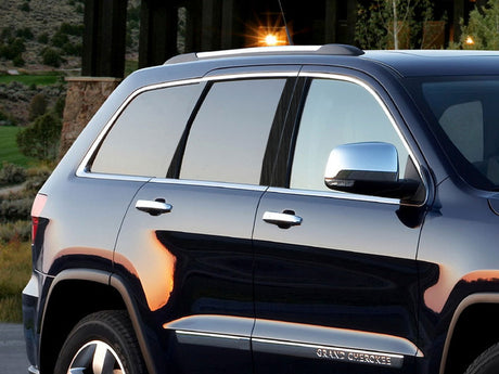 jeep grand cherokee 2005-2010 Brushed Aluminum Black Pillar Cover Diagram