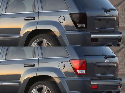 grand cherokee Before and After Smoked Taillights