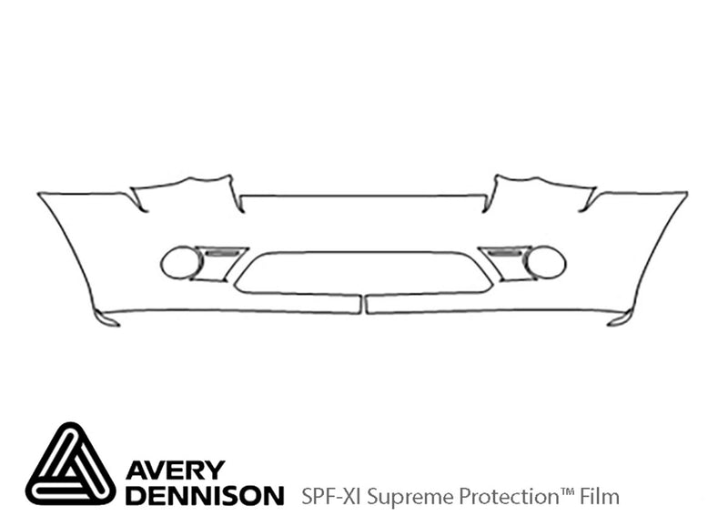 grand cherokee Avery Dennison Clear Bra Bumper Precut PPF Diagram