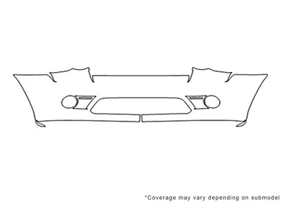grand cherokee Avery Dennison Clear Bra Bumper Precut PPF Diagram
