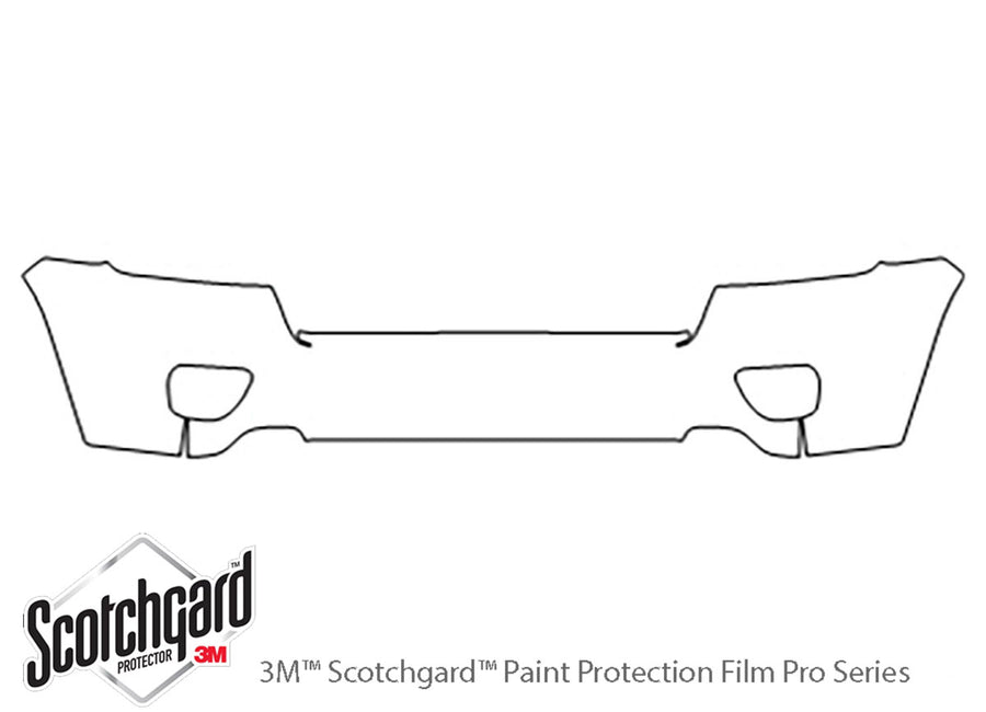 grand cherokee 3M Clear Bra Bumper Precut PPF Diagram
