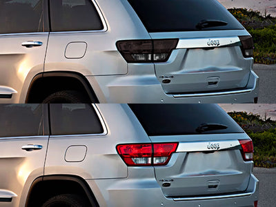 grand cherokee Before and After Smoked Taillights