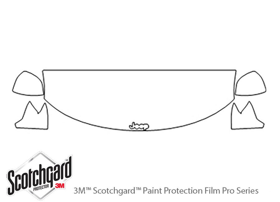 grand cherokee 3M Clear Bra Hood Precut PPF Diagram