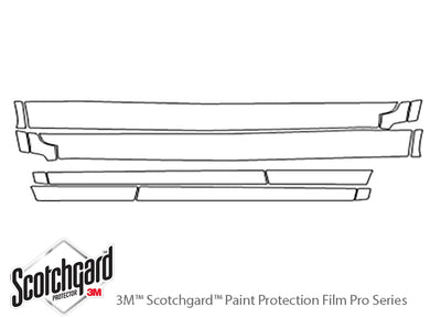 grand cherokee 3M Clear Bra Door Cup Precut PPF Diagram