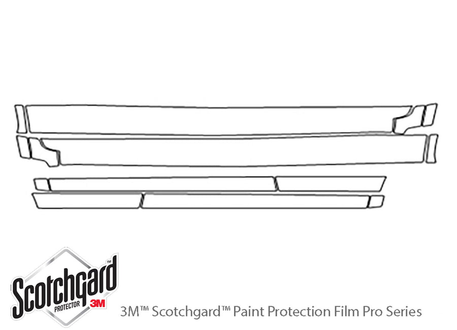 grand cherokee 3M Clear Bra Door Cup Precut PPF Diagram