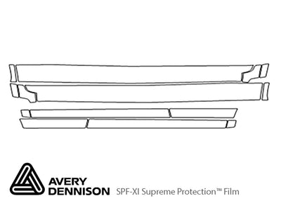 grand cherokee Avery Dennison Clear Bra Door Cup Precut PPF Diagram