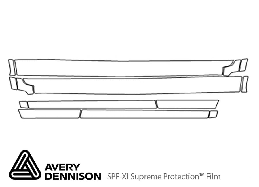 grand cherokee Avery Dennison Clear Bra Door Cup Precut PPF Diagram