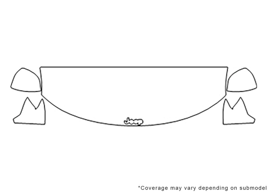 grand cherokee Avery Dennison Clear Bra Hood Precut PPF Diagram