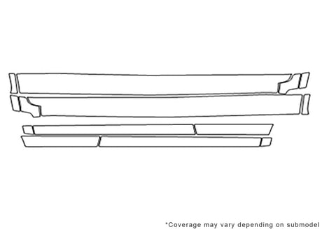 grand cherokee 3M Clear Bra Door Cup Precut PPF Diagram