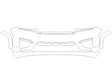 grand cherokee Avery Dennison Clear Bra Bumper Precut PPF Diagram