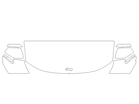 grand cherokee 3M Clear Bra Hood Precut PPF Diagram