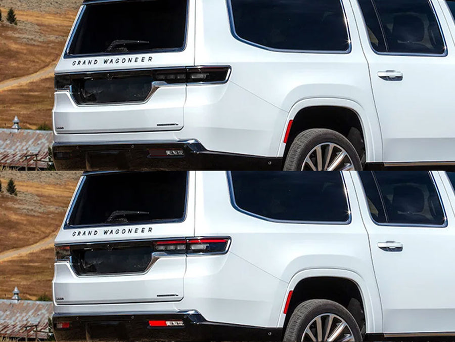 grand wagoneer Before and After Smoked Taillights