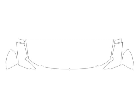 grand wagoneer 3M Clear Bra Hood Precut PPF Diagram