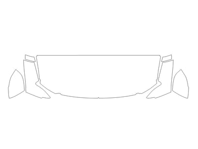 grand wagoneer Avery Dennison Clear Bra Hood Precut PPF Diagram