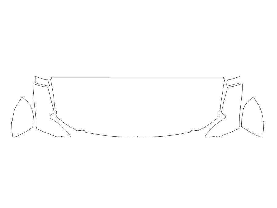 grand wagoneer Avery Dennison Clear Bra Hood Precut PPF Diagram