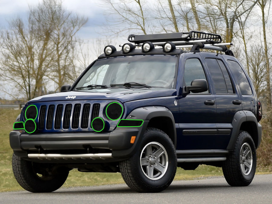 jeep liberty 2002-2004 Headlight Tint Location