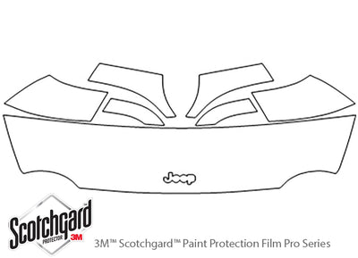 liberty 3M Clear Bra Hood Precut PPF Diagram