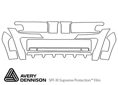 liberty Avery Dennison Clear Bra Bumper Precut PPF Diagram