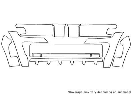 liberty 3M Clear Bra Bumper Precut PPF Diagram