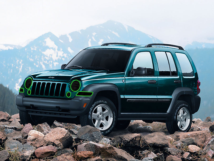 jeep liberty 2005-2007 Headlight Tint Location