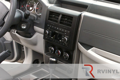 Jeep Liberty 2008 Dash Kits~Black Carbon Matte Dash Kits~2