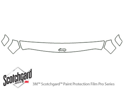 patriot 3M Clear Bra Hood Precut PPF Diagram