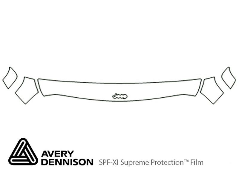 patriot Avery Dennison Clear Bra Hood Precut PPF Diagram