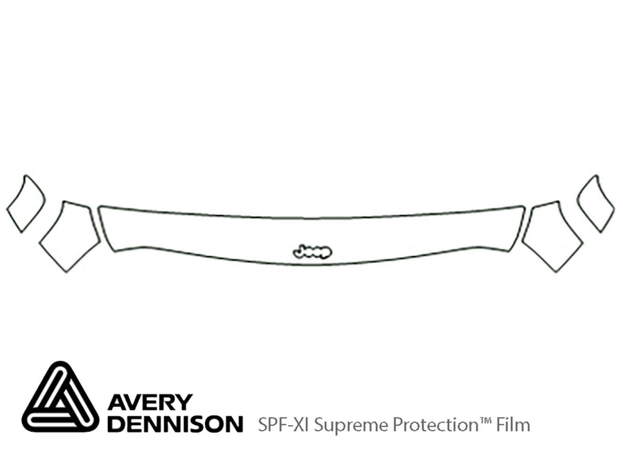 patriot Avery Dennison Clear Bra Hood Precut PPF Diagram