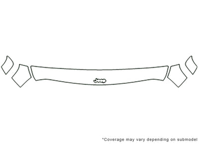 patriot 3M Clear Bra Hood Precut PPF Diagram