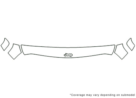 patriot 3M Clear Bra Hood Precut PPF Diagram