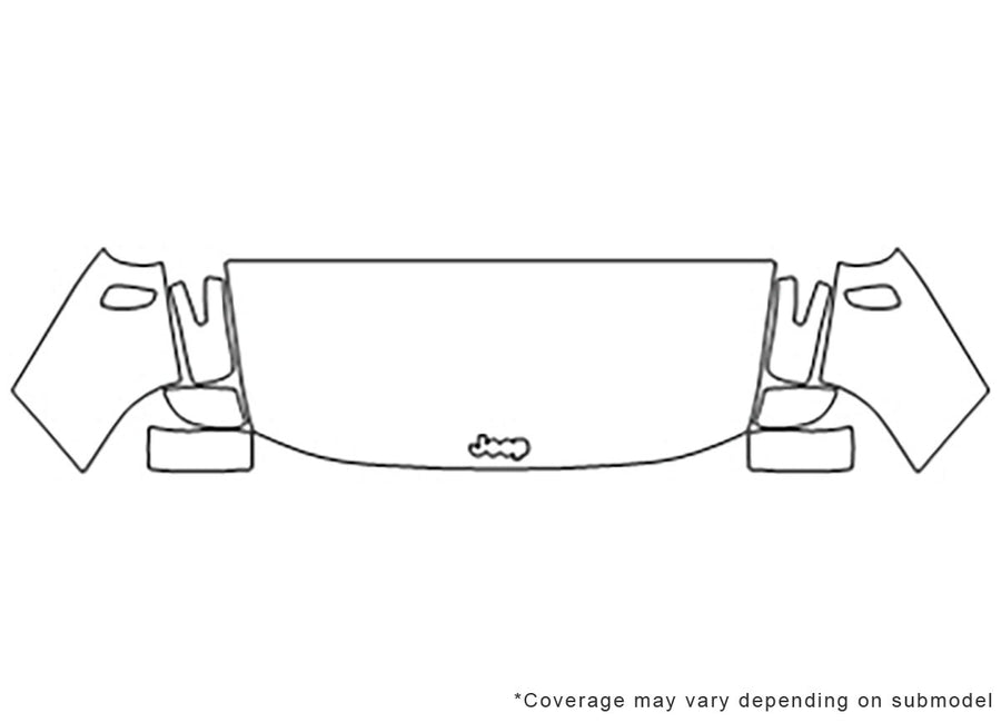 renegade 3M Clear Bra Hood Precut PPF Diagram