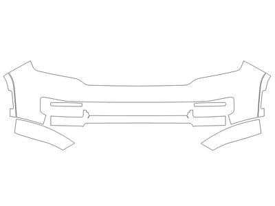 wagoneer 3M Clear Bra Bumper Precut PPF Diagram