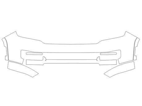 wagoneer Avery Dennison Clear Bra Bumper Precut PPF Diagram