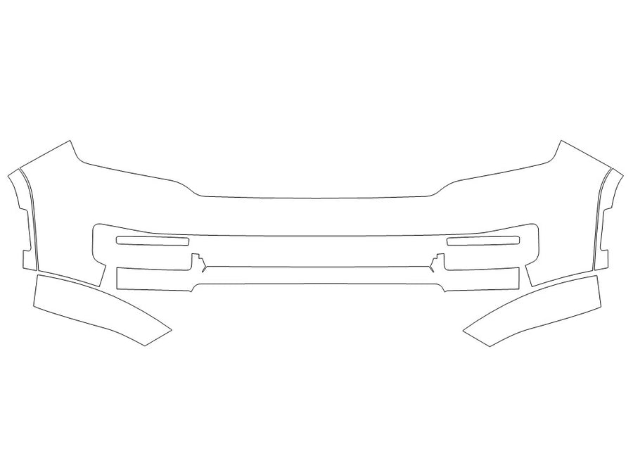 wagoneer Avery Dennison Clear Bra Bumper Precut PPF Diagram