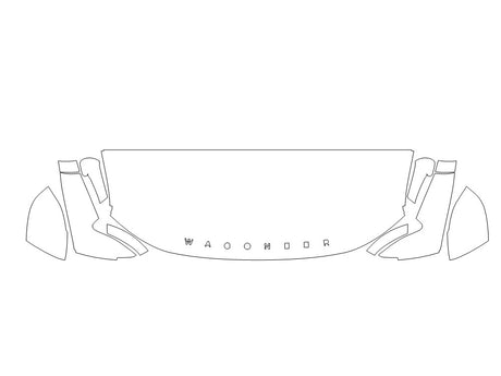 wagoneer 3M Clear Bra Hood Precut PPF Diagram