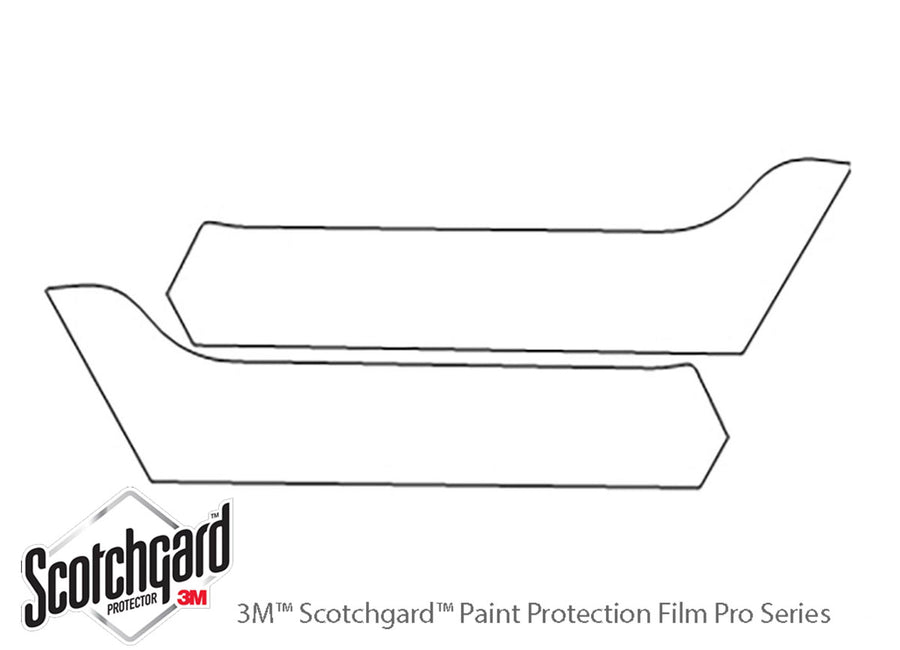 wrangler 3M Clear Bra Door Cup Precut PPF Diagram